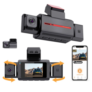 4K Dashcam med 3 kameraer - Image 1